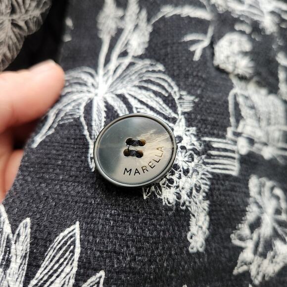 MARELLA By MaxMara Quilted Belted Printed Coat US 8 Designer Academia - Picture 10 of 10